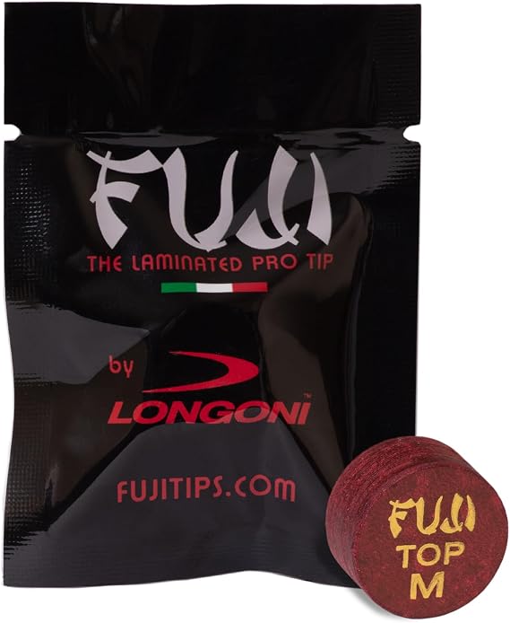 Longoni Fuji Modena Laminated Billiard Pool Carom Snooker Cue Tip, 14 mm