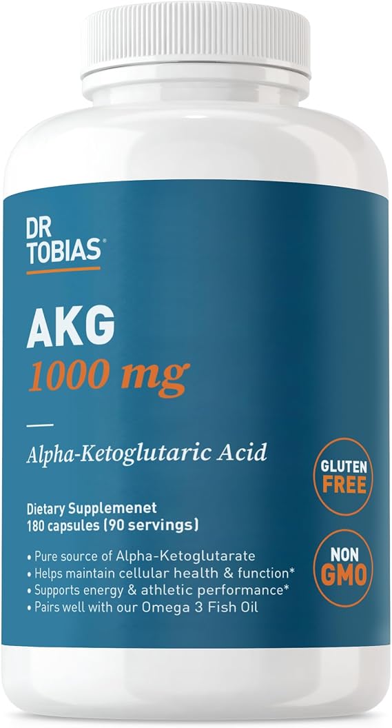 Dr. Tobias AKG Alpha-Ketoglutaric Acid 1000 mg 180 Capsules