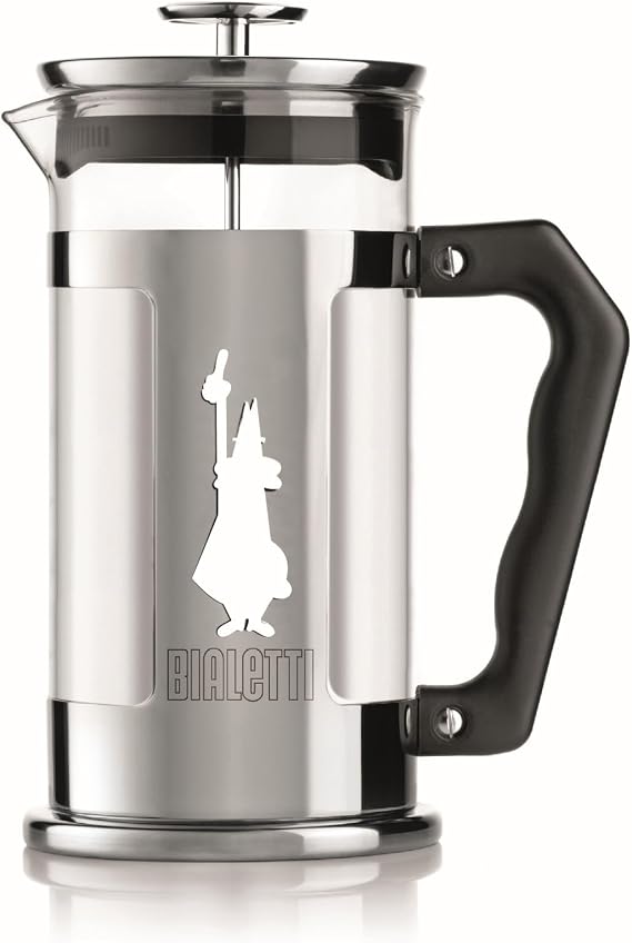 Bialetti 6860 Preziosa Stainless Steel 3-Cup French Press Coffee Maker, Silver (06860)