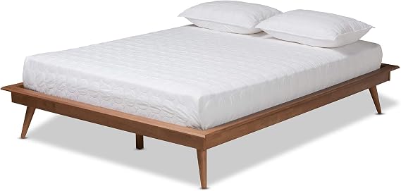 Baxton Studio Bed Frame, Double, Brown
