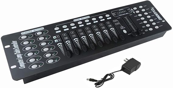 TC-Home 192 Channels DMX512 Light Controller Console for Stage Light Party Moving Heads DJ Operator Equipment