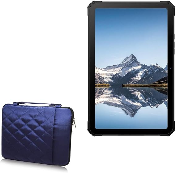 BoxWave Case Compatible with FOSSiBOT DT1 - Quilted Carrying Bag, Soft Synthetic Leather Cover w/Diamond Design - Navy