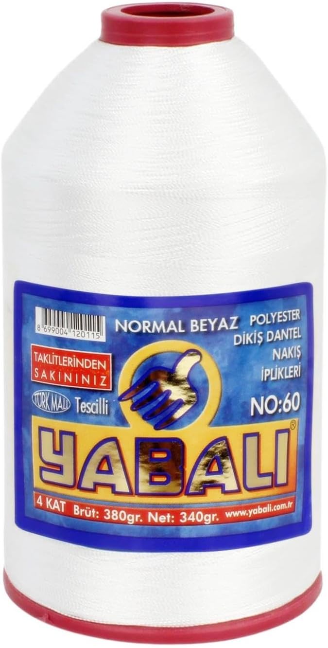 Wild Polyester Sewing Lace Embroidery Threads 380-400gr Normal White No 60