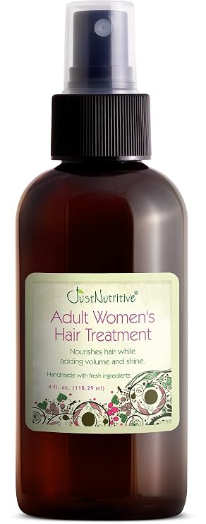 Just Nutritive Adult Women's Hair Treatment Oil, Nourishing and Strengthening, 4 oz, Liquid, SLS and Chemical Free, Ideal for Thinning Hair and Hair Loss Regrowth