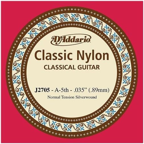 D'Addario J2705 Student Nylon Classical Guitar Single String, Normal Tension, Fifth String
