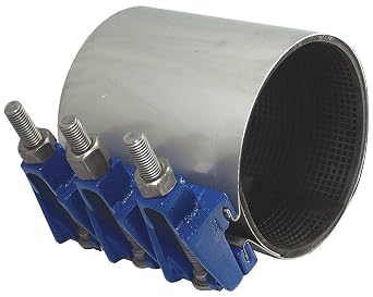 Smith-Blair Stainless Steel 304 Repair Clamp, Full Circle, Carbon Steel Bolt, 5 Bolts, 12-1/2" Length, 6" Pipe Size