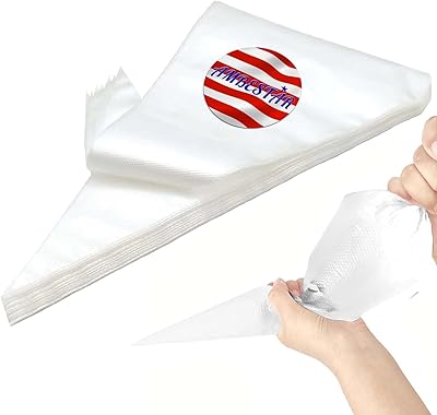 24 Inch Icing Piping Bags, 200 Pcs Large Pastry Bags, Frosting Piping Bags Disposable for Wedding Cake, Birthday Party Dessert, Cupcake Decorating