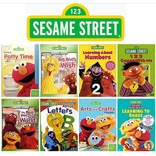 Ultimate Sesame Street DVD Collection # 2 - Elmo's Potty Time/ Big Bird's Wish/ Learning About Numbers & Letters/ Arts & Crafts/ Learning to Share & More