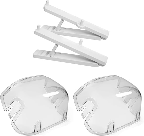 Adjustable Stand and Rear Cover(2 Pack) for Automatic Microchip Cat Pet Feeder