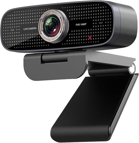 HD 1080P with Microphone, 927 Web Camera, 2 Mics Streaming, 360 Rotatable PC Camera, Plug and Play USB for Conferencing/Zoom/Facetime/YouTube/PC/Laptop/Desktop