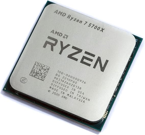 AMD Ryzen 7 5700X 8-Core Desktop Processor: 16 Threads, 65W TDP with CPU Cooler, 32MB L3 Cache, PCIe 4.0, up to 4.6 GHz boost, AM4, Zen 3, DDR4, Precision Boost 2, OEM Tray, Gaming, Home & Office CPU