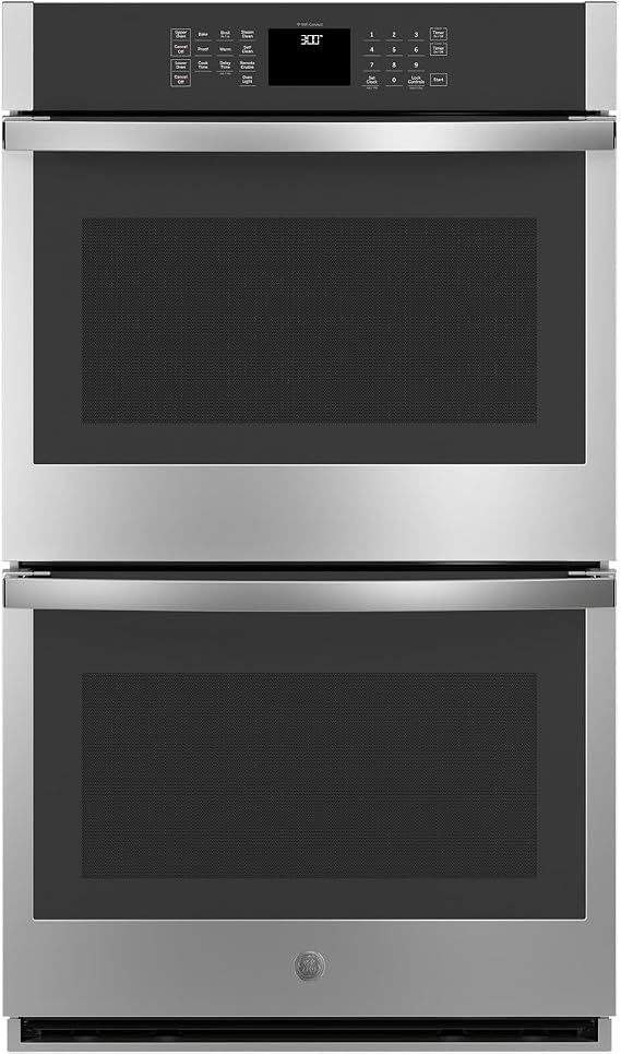 GE JTD3000SNSS 30" Smart BuiltIn SelfClean Double Wall Oven 10 cu ft Total Capacity, WiFi Connected, Sabbath Mode, Stainless Steel