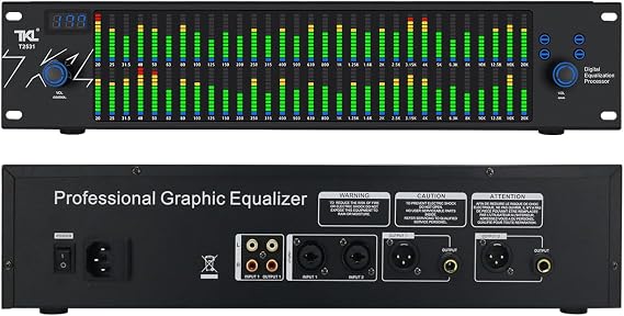TKL T2531 Professional Graphic Equalizer Audio Processor Two 31-Band Spectrum Display 2U Audio Digital Equalizador Professional Sound system Professional Equalizers For KTV Stage Performance