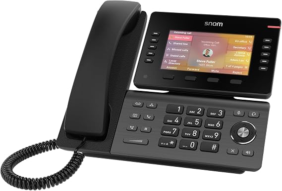 Snom D865 Snom IP Fixed Phone 5 Inch Color Screen Tilting, WiFi, Bluetooth, 10 Programmable Keys Home Professional Wireless Phone with HD Audio and Elegant Design