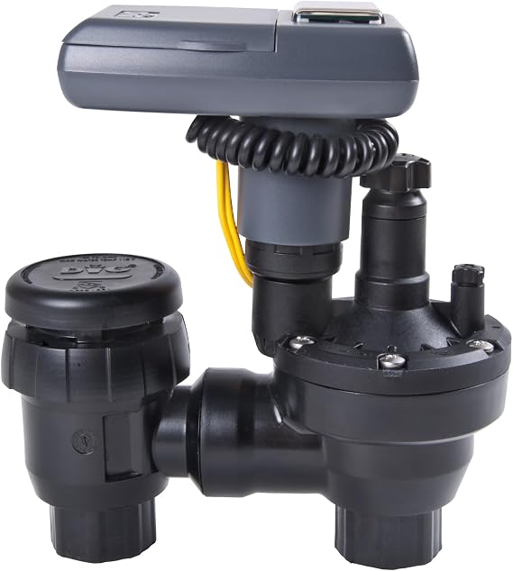 DIG LEIT 1 ASV.075 Solar Irrigation Controller with 3/4" Anti Siphon Valve | Solar-Powered, Smart Programming | Ideal for Drip & Sprinkler Systems in Residential & Commercial Irrigation (Weatherproof)