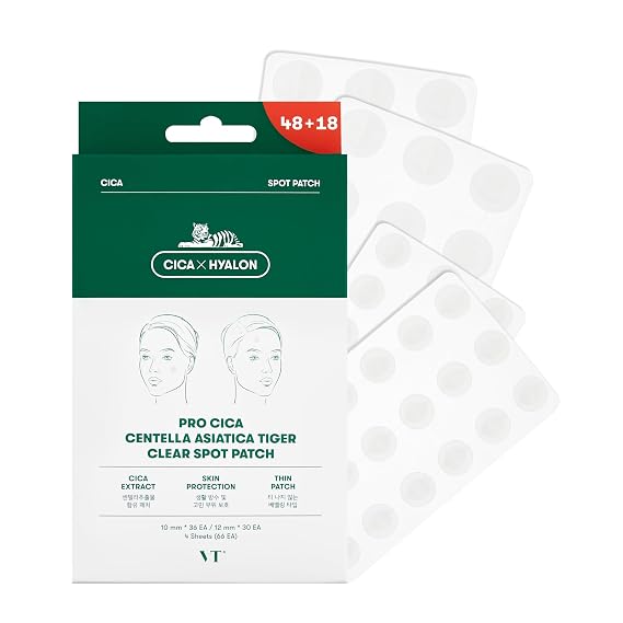 VT COSMETICS Pro Cica Pimple Patches, 66 Count, 2 Sizes