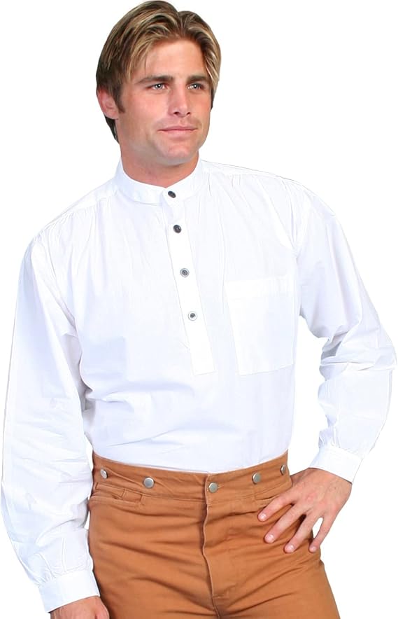 Scully Rangewear Mens Rangewear Solid Frontier Shirt - Rw013 Wht