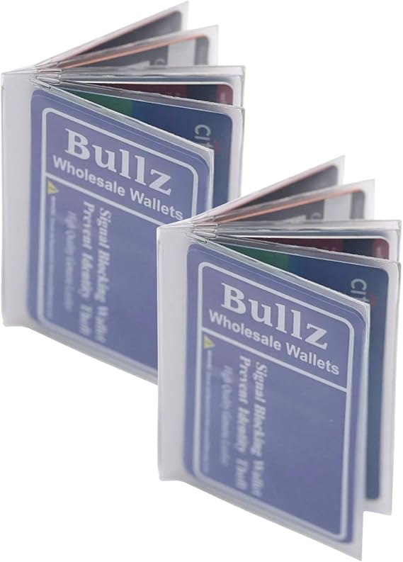Set of 2 Heavy Duty Vinyl 6 Pages Insert for Bifold or Trifolds Wallet MADE IN USA