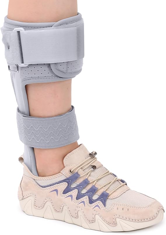 Medical AFO Foot Drop Brace - Drop Foot Braces for Walking - AFO Brace Walking with Shoe - Ankle Foot Orthosis for Stroke - Drop Foot Stabilizer Support for Men & Women XL-Left (Comfort)