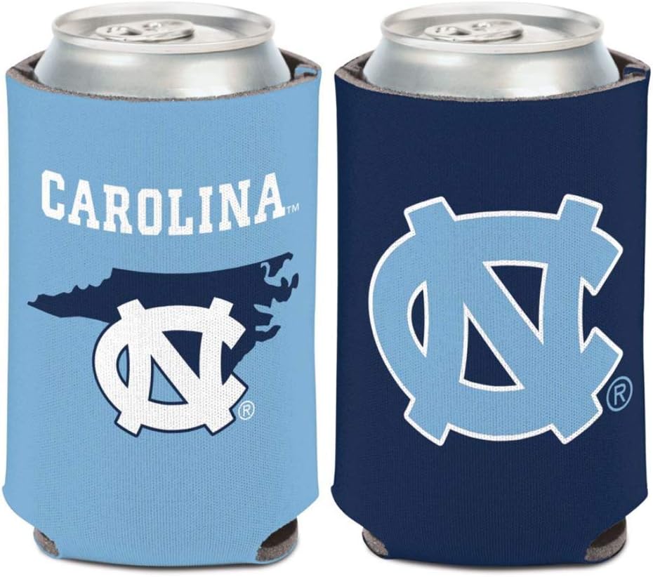 North Carolina Tar Heels UNC Hip Can Cooler 1-Pack 12 oz. Foldable, 2-Sided Design