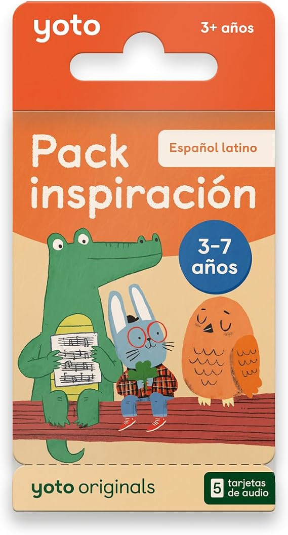 YOTO Pack inspiracion 3-7 anos, Kids Latin American Starter Pack for Use with Player & Mini All-in-1 Audio Player, Fun Educational Screen-Free Listening with Stories Music Activities & Make Your Own