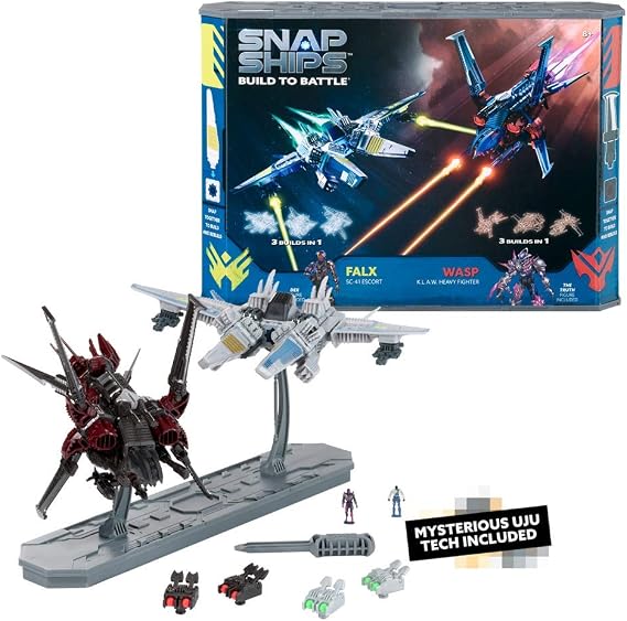 Snap Ships Wasp/Falx Battle Model Set - Construction Toy for Custom Building and Battle Play - Ages 8+