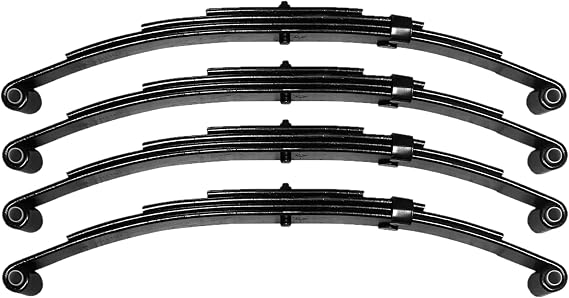 2 Pairs of SW4B Trailer Spring - 25-1/4" Double Eye 4-Leaf Spring 1-3/4" Wide for 3,500 lbs (3.5K) Trailers (1750 lb Capacity Per Spring)