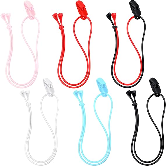 6 Pcs Hearing Aid Clip Adjustable Anti-lost Lanyard Protector Portable Bte Aid Clips to Prevent Loss Hearing Protection Accessories for Seniors Adults