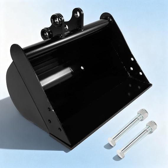 Mini Excavator Bucket - 500mm Plain Mud Bucket w/ 2 Pins