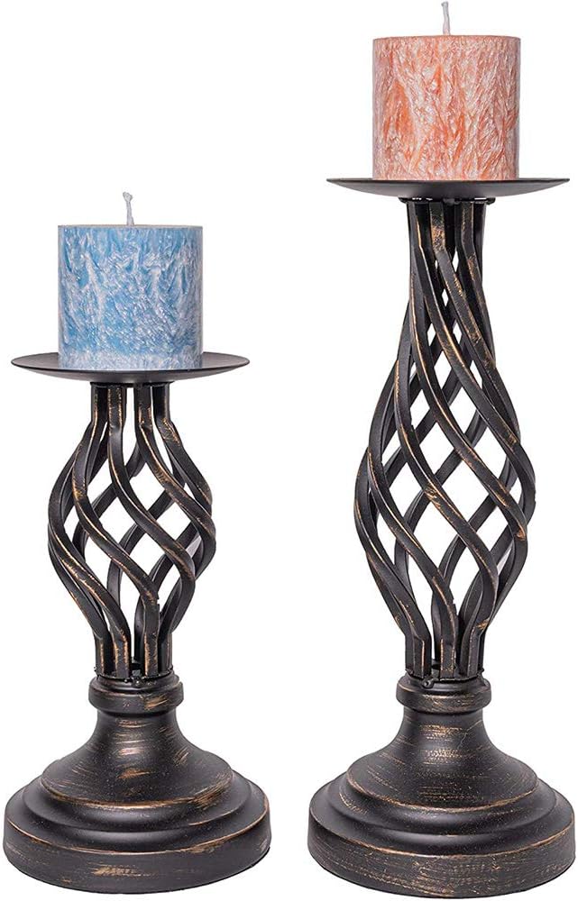 Flushbay Tealight Holder Candle Holder Stand Candlestick Candle Holder Atmosphere Party Wedding Birthday Home Table Decor Candlestick Holder Celebration Supplies Bronze
