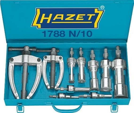 HAZET 1788N/10 Internal Extractor Set - Multi-Colour | 9070 g, 10 pieces, drive 260020 set, assortment (puller, extractor), inner extractor and counter support
