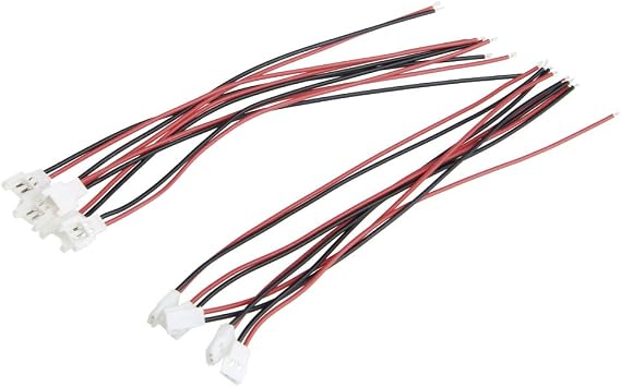 DIY JST DS LOSI 2.0MM 2 Pin Connector Plug with 150MM Wires Cables, 10 Pairs