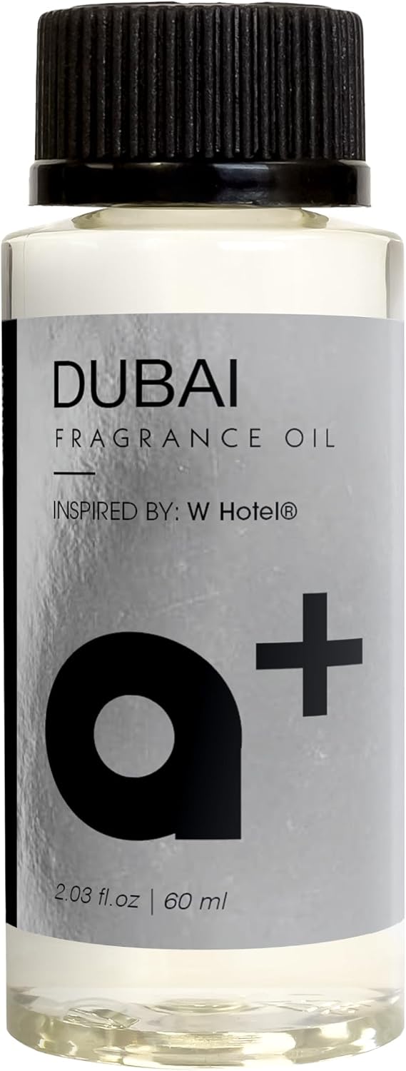 Aromar+ Fragrance Oil Dubai-Inspired by W Hotel Luxury Hotel Scent with Amber, Cedar, Geranium, Lavender & Lemon Mint for Waterless Diffusers Long-Lasting Home Fragrance 2oz/60mL
