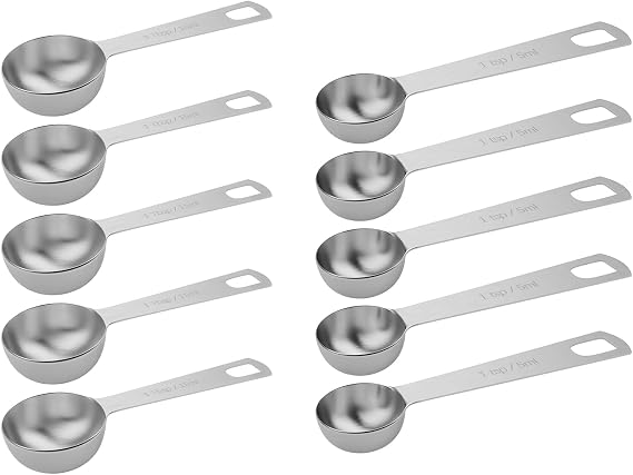 5PCS 1tbsp & 5PCS 1tsp Measuring Spoon Bundle