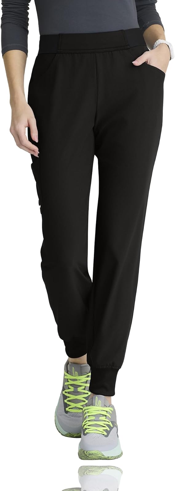 BARCO Skechers Vitality Electra Classic Fit Scrub Jogger for Women Mid-Rise, 5-Pocket Pant with 4-Way Stretch