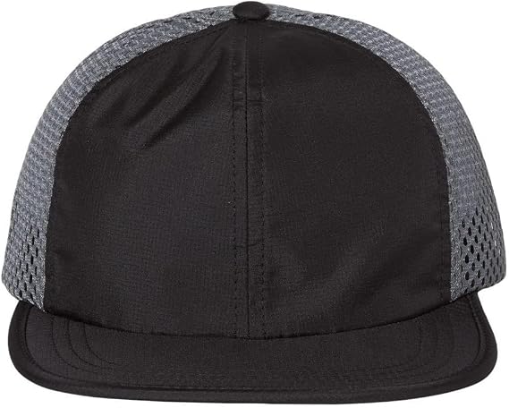 Richardson Rouge Wide Set Mesh Cap One Size Black/Charcoal