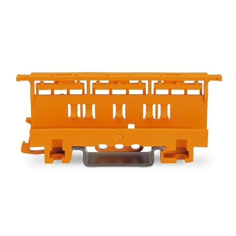 221-500 | WAGO Mounting Carrier | for 221 Series (24 12 AWG) | DIN-35 Rail/Panel Mount | Orange | [Box of 10 Pieces]