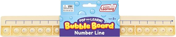 Junior Learning Number Line Bubble Board - Pop 0-20 Sensory Math Tool