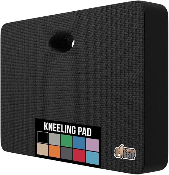 GORILLA GRIP Extra Thick Foam Kneeling Pad for Gardening, 17.5x11 Black