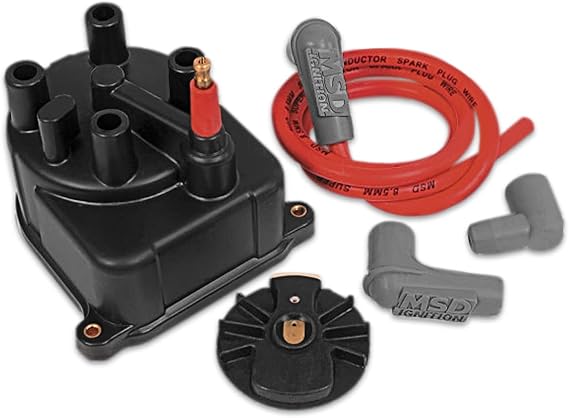 MSD 82923 Modified Distributor Cap and Rotor Black