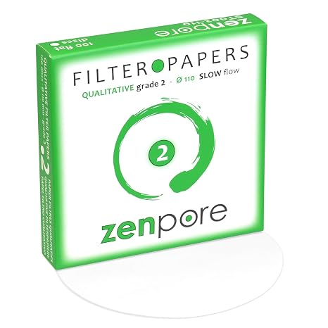 Filter Paper 11cm Lab Qualitative Filter Paper for Chemistry, Standard Qualitative Grade 2-Slow Flow 110mm(100 Discs)