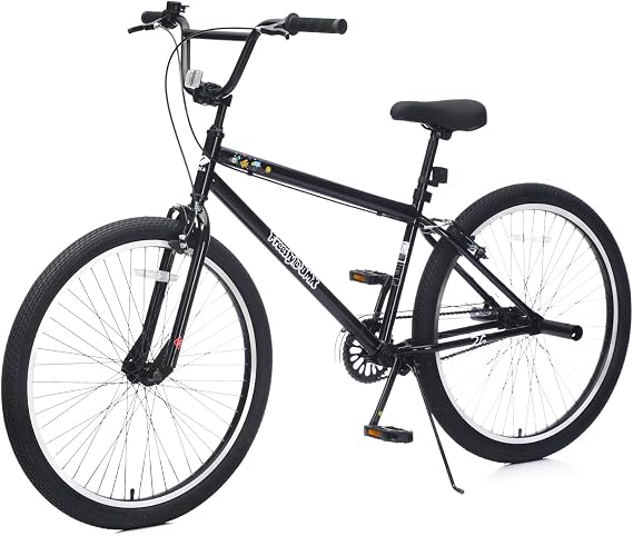 Freestyle BMX Bike 26 Inch Teen Bikes with Aluminum Rims/Carbon Steel Frame for Boys Girls, Front Caliper Brake and Rear V Brake, Bicycle with 2 Pegs for Men Women