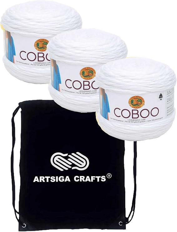 Lion Brand Yarn Coboo 835-100 White