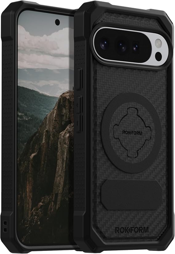 Rokform Case Compatible with Google Pixel 10 Pro XL, Rugged Series, Magnetic Cover with RokLock, Drop Tested Armor (Black)