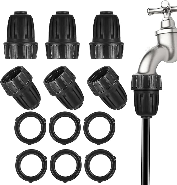 6 Packs Drip Irrigation Tubing Adapter, 3/4" to 1/2" Irrigation Hose Adapter Drip Tubing Connectors Drip Irrigation Fittings Drip Irrigation Tubing Connector for Garden Irrigation System
