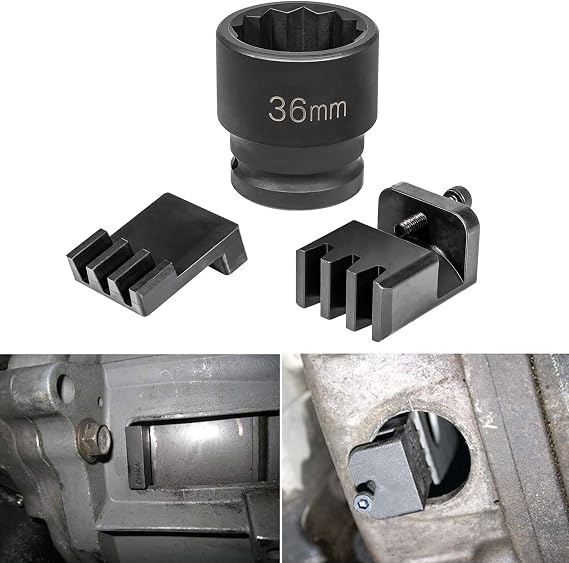 E-cowlboy Flywheel Locking Tool with 36mm 3/4 Socket for 6.6L Duramax