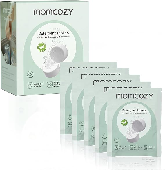 Momcozy Official Detergent Tablets for Momcozy Baby Bottle Washer, 200 Tablets