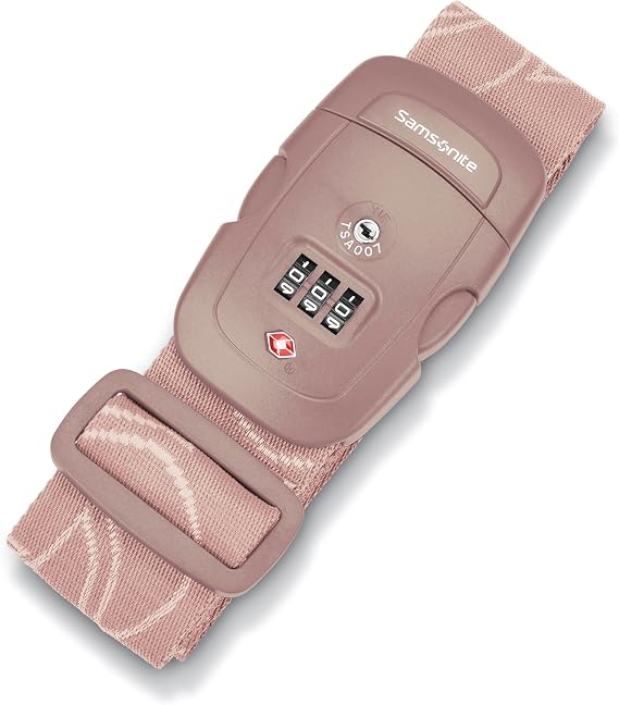 Samsonite 3-Dial Combination Lock, TSA Approved Travel Lock, Dusty Rose
