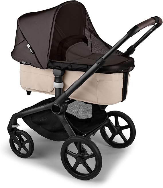 Bugaboo Mosquito Net for Fox, Donkey & Kangaroo Strollers Soft Mesh Insect Shield, Bassinet & Seat Cover, Easy One-Move Attachment