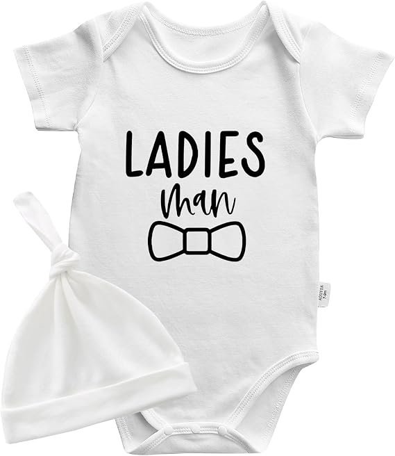 Baby Twins Bodysuits Ladies Man Newborn Baby Clothes Cute Infant Unisex Outfits Romper With Hat